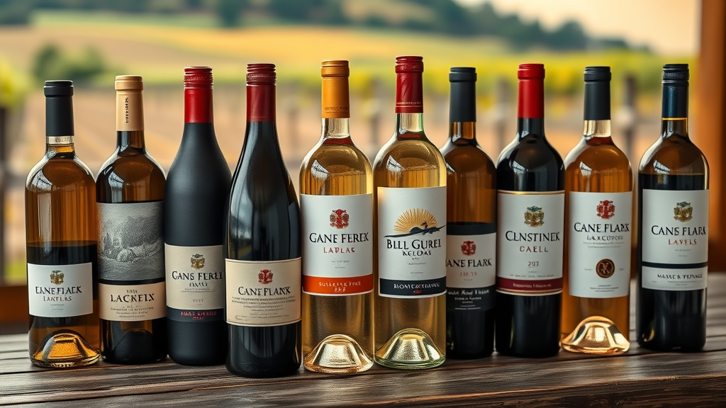 Selection of Rhône-inspired wines arranged with elegance.