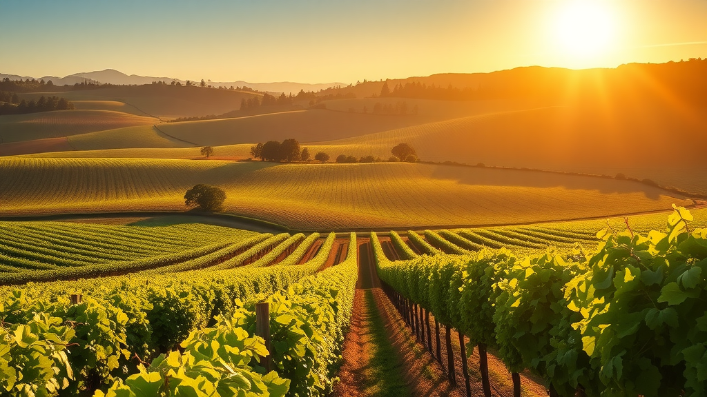 Sunny vineyards at Holman Ranch for estate winery tours.