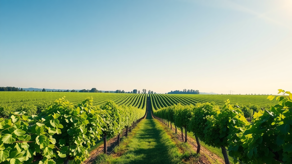 Sustainable vineyard showcasing eco-friendly wine production