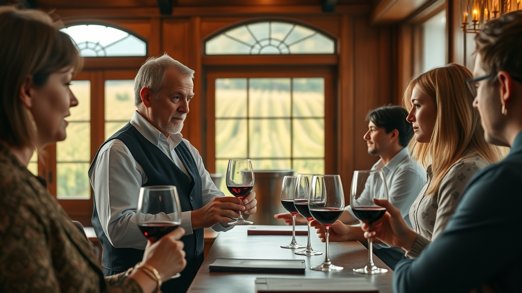 Cozy wine tasting session with expert sommelier insight