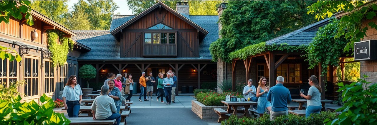 Carmel Valley wines enjoyed in a charming winery courtyard.